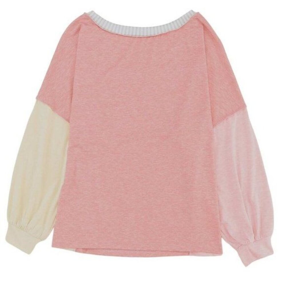 Striped Color Block Splicing Long Sleeve T Shirt X LARGE (9998) - Picture 3 of 8